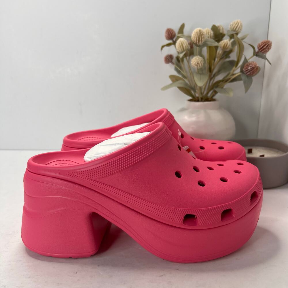 Crocs Siren Platform Clog Pink Barbie Chunky Women’s 11/Men's 9 NWT - Picture 3 of 11